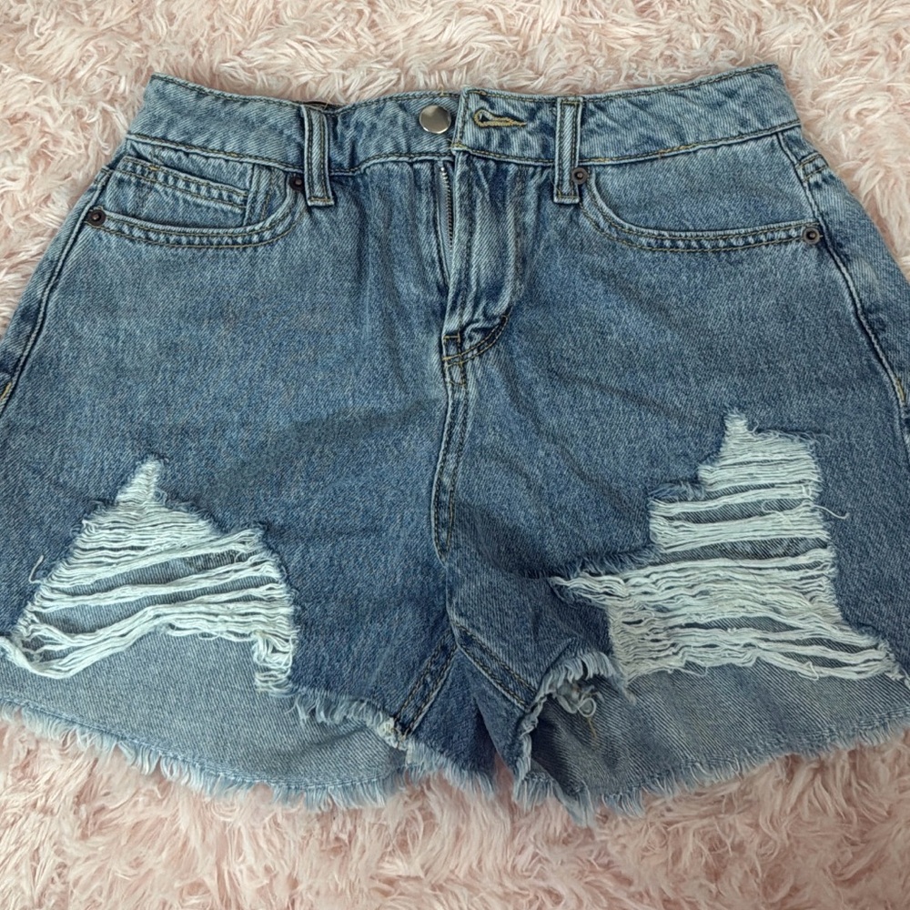 Denim Distressed Women Shorts